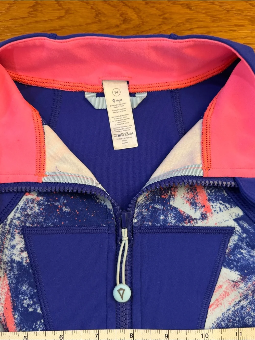 Ivivva (Lululemon) Fitted Activewear Define Style Jacket Dark Blue/Indigo SZ 14